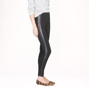 NWT J.Crew Pixie Pant with Real Leather Tux Stripe